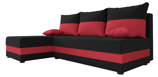 Colțar Harmony L (Negru + Roșu) (S). 1057166