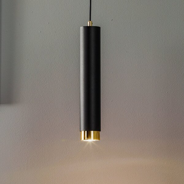 EMIBIG LIGHTING Lampă suspendată Kumo lungă negru/auriu 1 bec, reglabil, Negru, Camera de zi / sufragerie, Metal, Modern