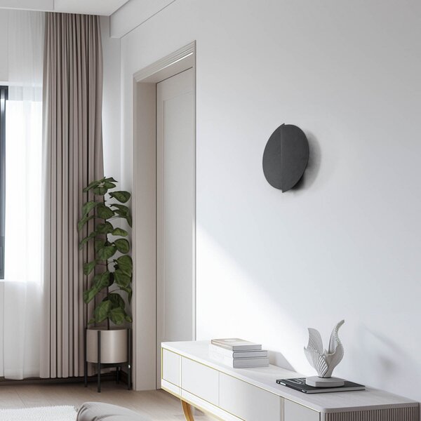 EMIBIG LIGHTING Aplică de perete Form 9, 28 cm x 32 cm, negru, reglabil, Negru, Camera de zi / sufragerie, Metal, Modern