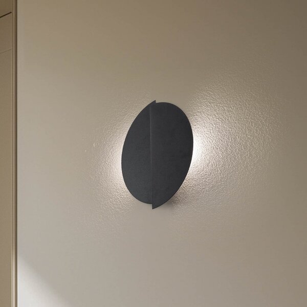 EMIBIG LIGHTING Aplică de perete Form 9, 28 cm x 32 cm, negru, reglabil, Negru, Camera de zi / sufragerie, Metal, Modern