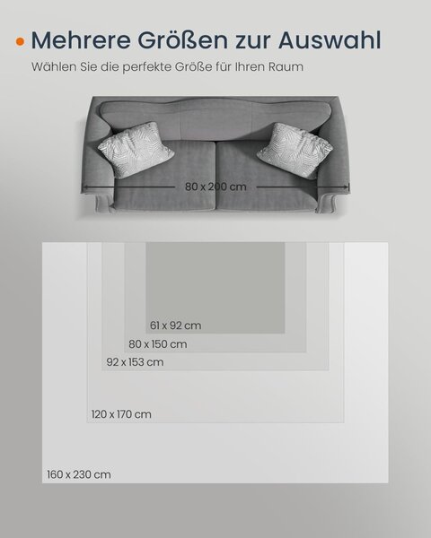Covor Songmics Gri 230x160 cm
