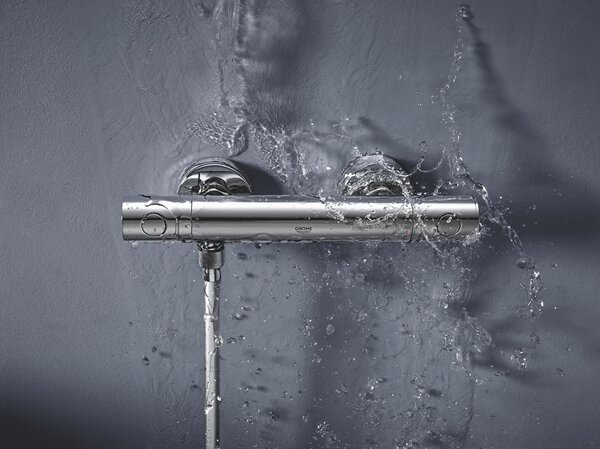 Grohe Grohtherm 800 Cosmopolitan baterie de duș perete cu termostat StarLight Chrome 34765000