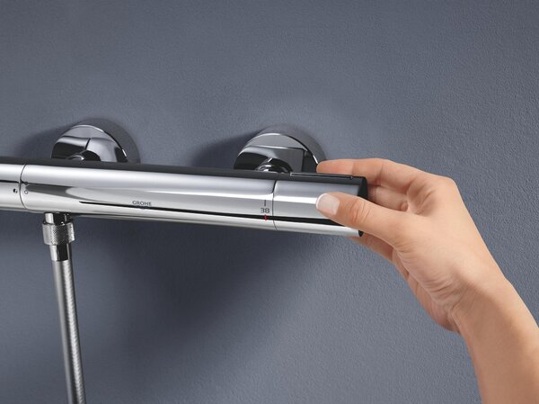 Grohe Grohtherm 800 Cosmopolitan baterie de duș perete cu termostat StarLight Chrome 34765000