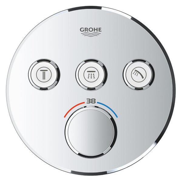 Grohe Grohtherm SmartControl baterie cadă-duș ascuns cu termostat StarLight Chrome 29121000