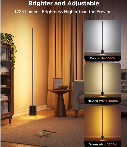 Lampadar LED Govee Smart MATTER LED RGBICWW Wi-Fi + telecomandă