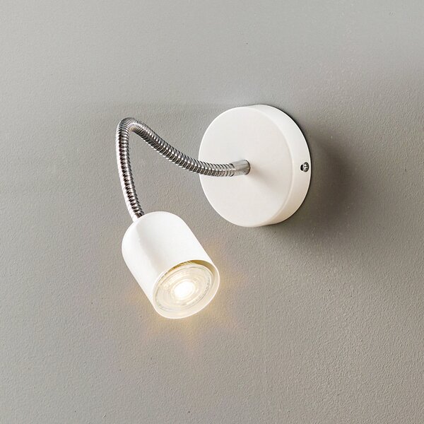 Eko-Light Aplică de perete Maxi cu braț flexibil, alb, reglabil, Alb, Camera de zi / sufragerie, Metal, Modern