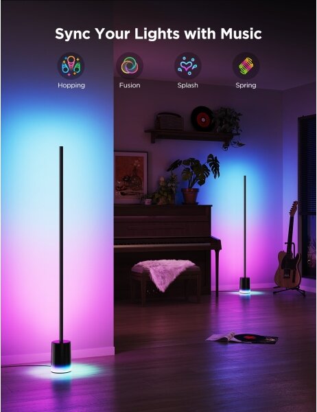 Lampadar LED Govee Smart MATTER LED RGBICWW Wi-Fi + telecomandă