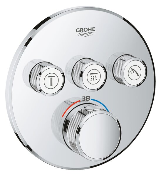 Grohe Grohtherm SmartControl baterie cadă-duș ascuns cu termostat StarLight Chrome 29121000