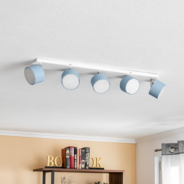 Eko-Light Spot de tavan Cloudy cu 5 becuri albastru, reglabil, Albastru, Camera de zi / sufragerie, Metal, Viața tânără