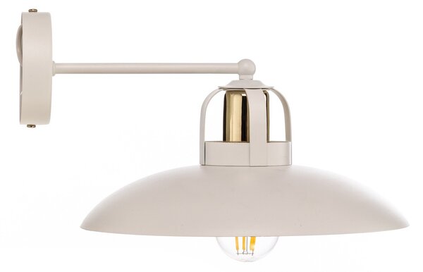 Eko-Light Aplică de perete Felix, alb/auriu, reglabil, Alb, Camera de zi / sufragerie, Metal, Design industrial