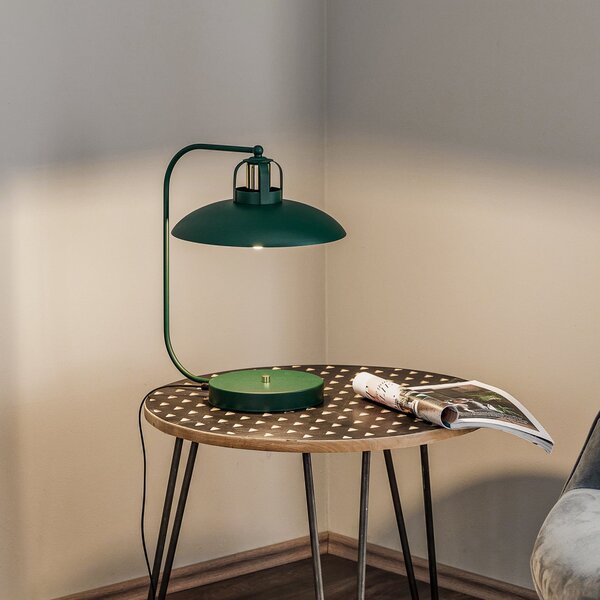 Eko-Light Lampă de masă Felix, verde/auriu, Verde, Camera de zi / sufragerie, Metal, Design industrial
