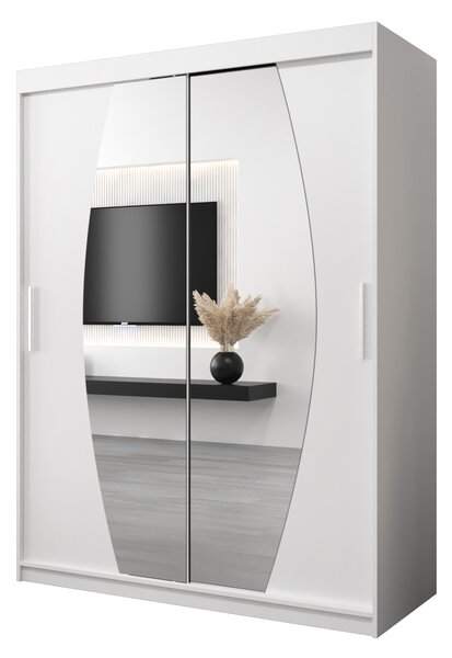 Dulap de haine 150 cm Eclipse (Alb mat + Alb mat). 1063399