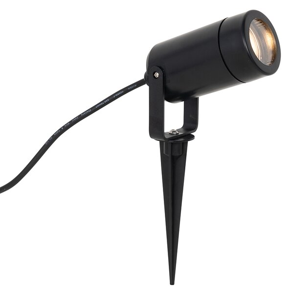 Spot cu țăruș negru reglabil IP65 - Solo Eco