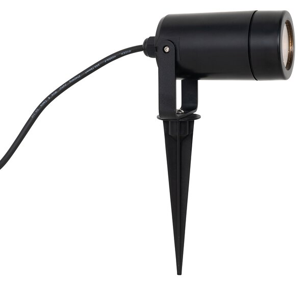 Spot cu țăruș negru reglabil IP65 - Solo Eco