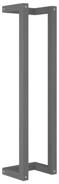 Suport pentru prosoape, gri, 23x18x90 cm, lemn masiv de pin