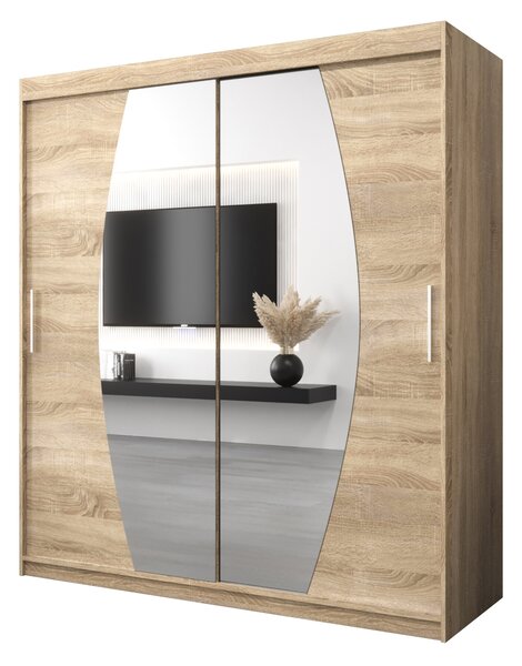Dulap de haine 180 cm Eclipse (Stejar sonoma + Stejar sonoma). 1063426