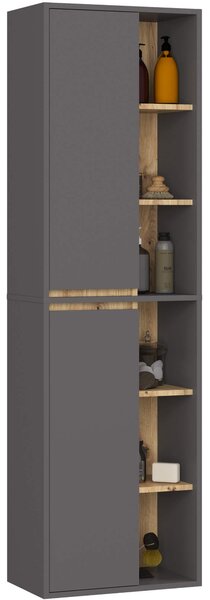 Set mobilier baie Vambos luxe (grafit + stejar artizanal). Promo -19%. 1152132