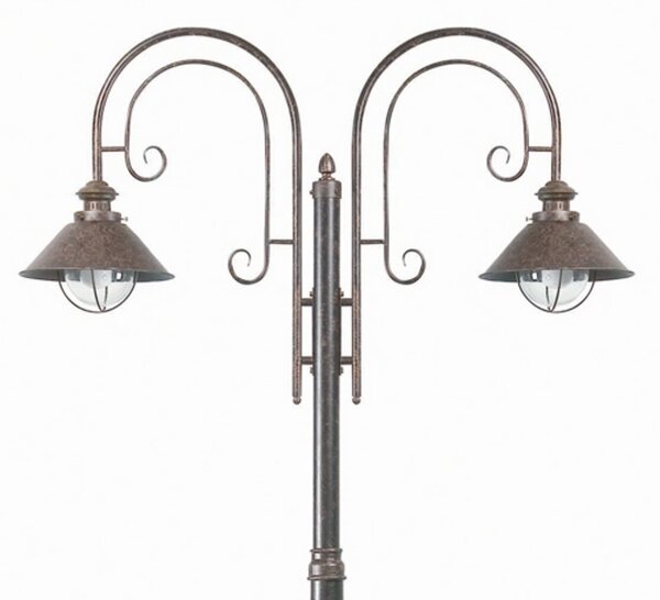 FARO BARCELONA Lampadar Nautica 2 fluxuri, Maro / Rugină, Metal, Antichitate