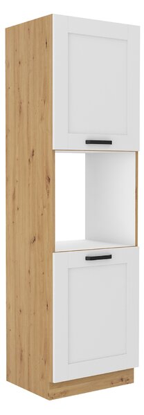 Dulap înalt pentru cuptor încorporat Lesana 2 (alb + stejar artisan) 60 DP-210 2F . 1063975
