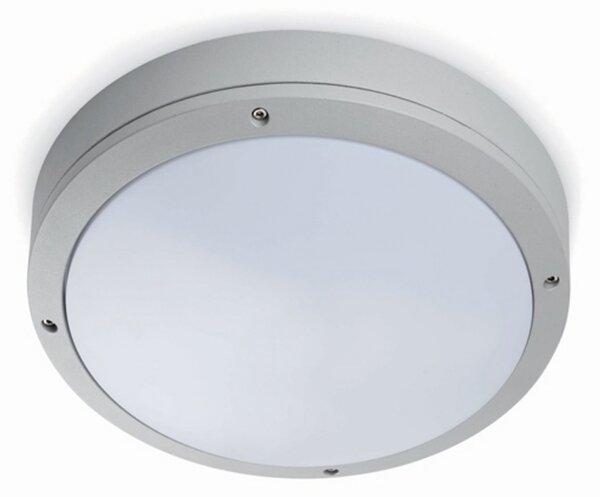 FARO BARCELONA Plafonieră pentru exterior Yen, gri deschis, Ø 28 cm, E27, reglabil, Gri, Plastic, Modern