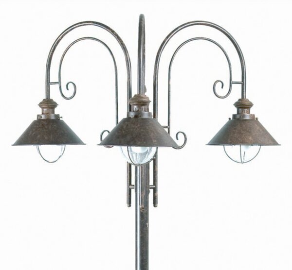 FARO BARCELONA Lampadar Nautica 3 fluxuri, Maro / Rugină, Metal, Antichitate