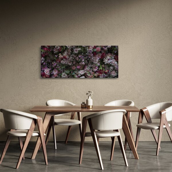 Tablou - Perete de flori (120x50 cm)