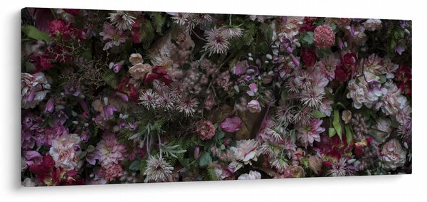 Tablou - Perete de flori (120x50 cm)