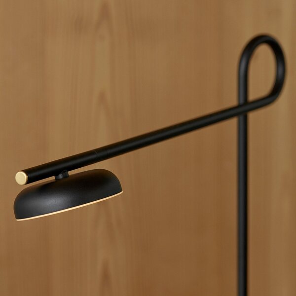Lampadar Northern, Salto, reglabil, Negru, Camera de zi, Metal, Design