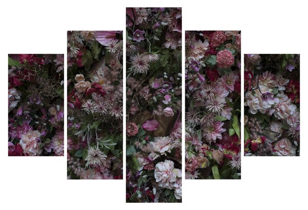 Tablou - Perete de flori (150x105 cm)