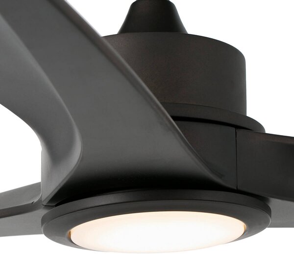 FARO BARCELONA Ventilator de tavan cu LED-uri Tonic, maro închis, Maro / Rugină, Camera de zi / sufragerie, Plastic, Modern