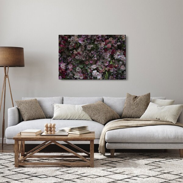 Tablou - Perete de flori (90x60 cm)