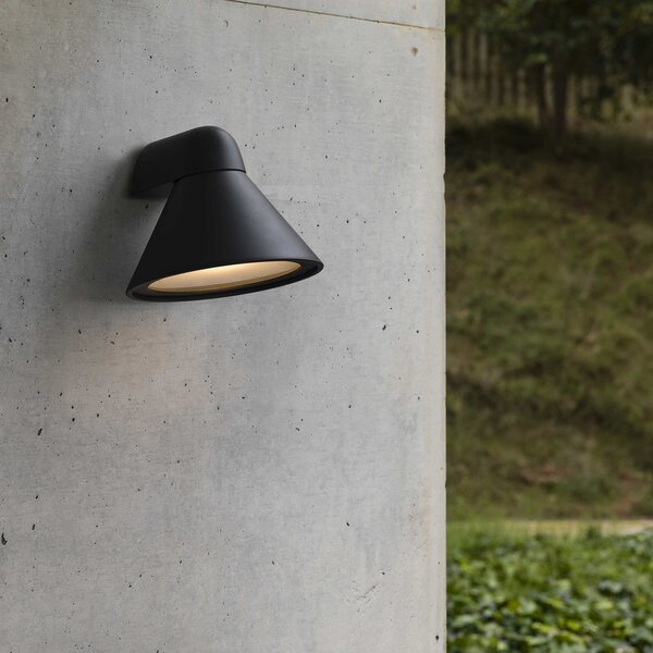 FARO BARCELONA Aplică de exterior Pals, IP65 gri închis, reglabil, Negru, Metal, Modern