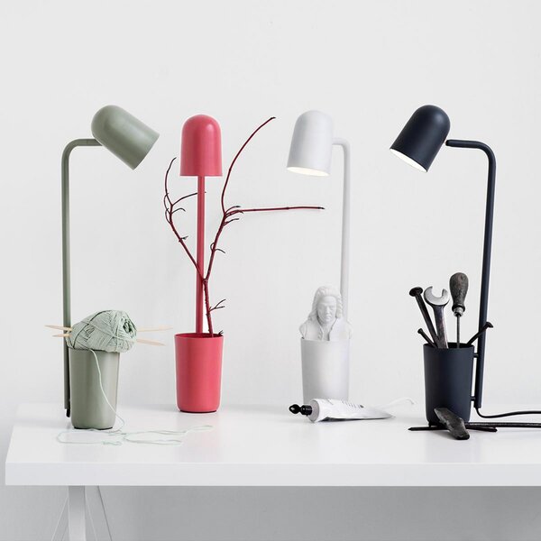 Northern Buddy lampă de birou, alb, Alb, Camera de zi / sufragerie, Metal, Design