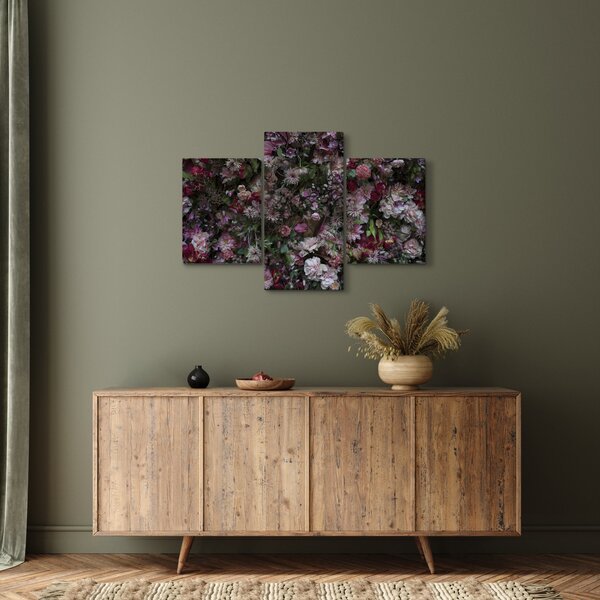 Tablou - Perete de flori (90x60 cm)