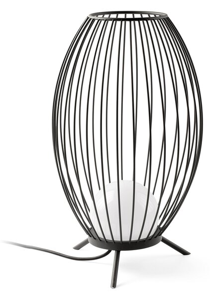 FARO BARCELONA Lumina de terasă cu LED-uri colivie în cușcă design, Negru, Metal, Modern
