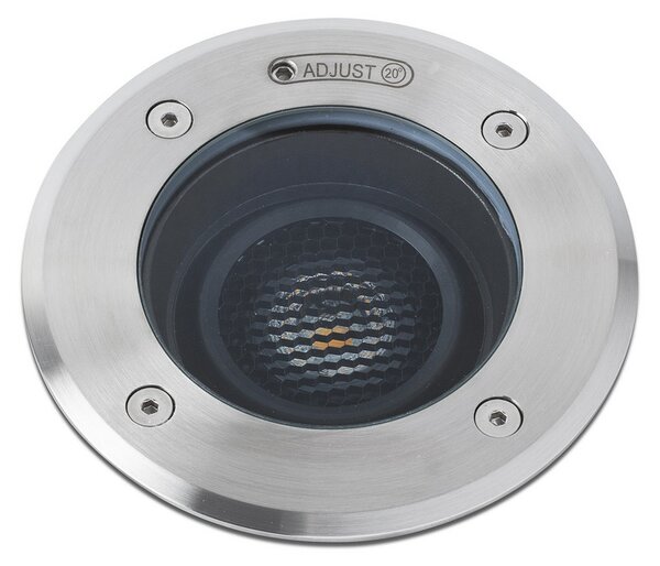 FARO BARCELONA Geiser lumina LED încastrată, rezistent la apă de mare, 18cm, 10°, Metalic, Metal, Modern