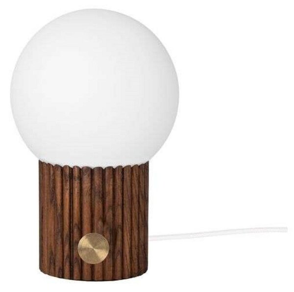 Lampă de masă Globen Lighting, Lemn, dormitor, Sticlă