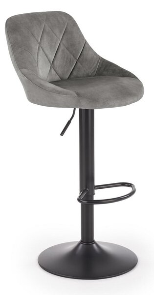 Scaun de bar Archer, gri/negru