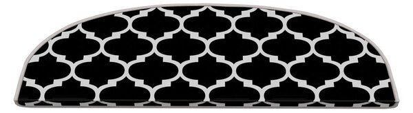 Covorașe pentru scări negre-albe 16 buc. 20x65 cm Madalyon – Vitaus