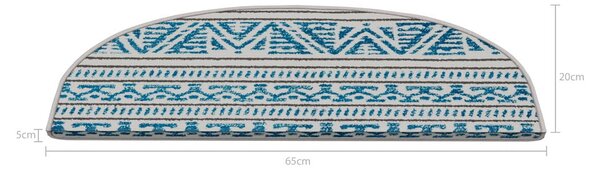 Covorașe pentru scări albastre 16 buc. 20x65 cm Cottage Warmth – Vitaus