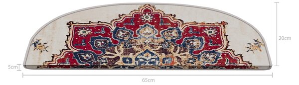 Covorașe pentru scări 16 buc. 20x65 cm Floral Path – Vitaus
