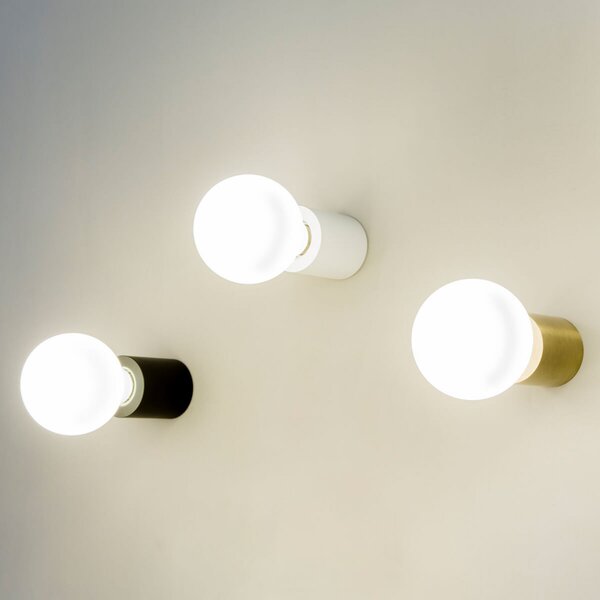FARO BARCELONA Ten - aplică de perete minimalistă, satin auriu, Auriu / Alamă, Camera de zi / sufragerie, Metal, Modern
