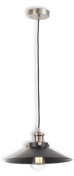FARO BARCELONA Lampă suspendată neagră Marlin, reglabil, Negru, Camera de zi / sufragerie, Metal, Design industrial