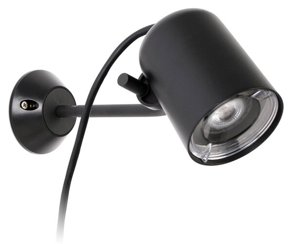 FARO BARCELONA Proiector de perete versatil Flow inclusiv crampon, Negru, Plastic, Modern, Spot de exterior / vârf de pământ