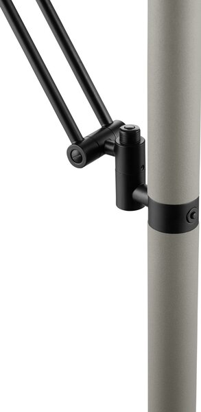 HELL Evolo CCT Lampadar LED cu lumină de lectură, taupe, reglabil, Bej, Camera de zi / sufragerie, Metal, Modern, Lumină de lectură