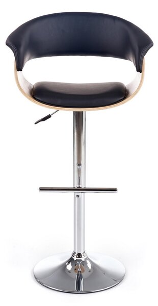 Scaun de bar Clifton, negru/lemn natural