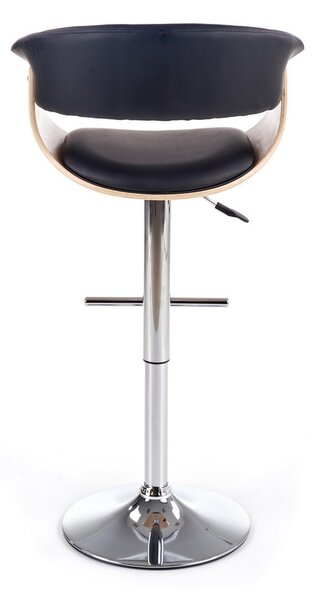 Scaun de bar Clifton, negru/lemn natural