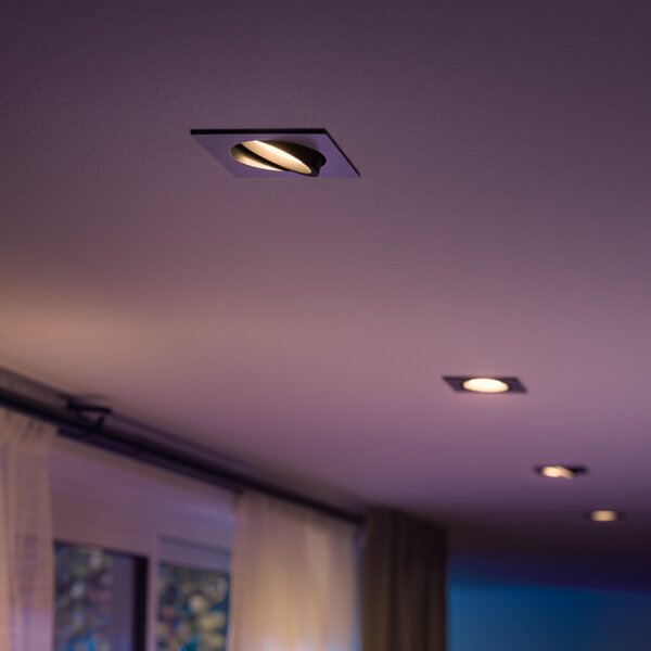 Philips Hue Centura spot LED încast. unghi. alu, reglabil, Metalic, Camera de zi / sufragerie, Plastic, Modern, Luminile încastrate unghiulare