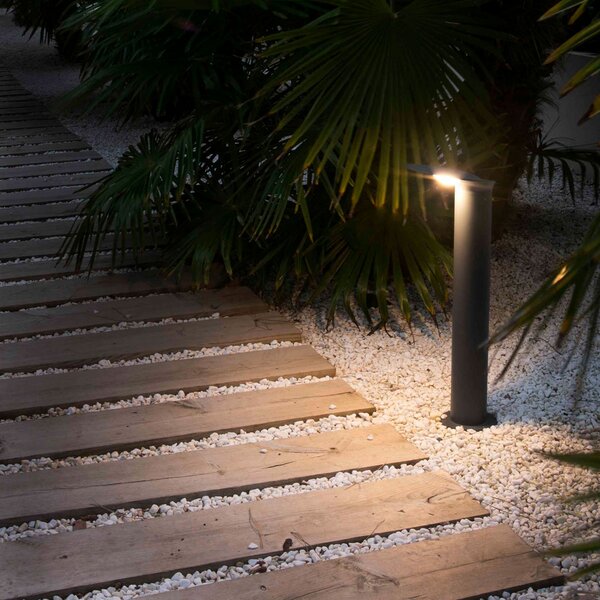 FARO BARCELONA Lampă LED de trotuar Lotus, Negru, Metal, Modern