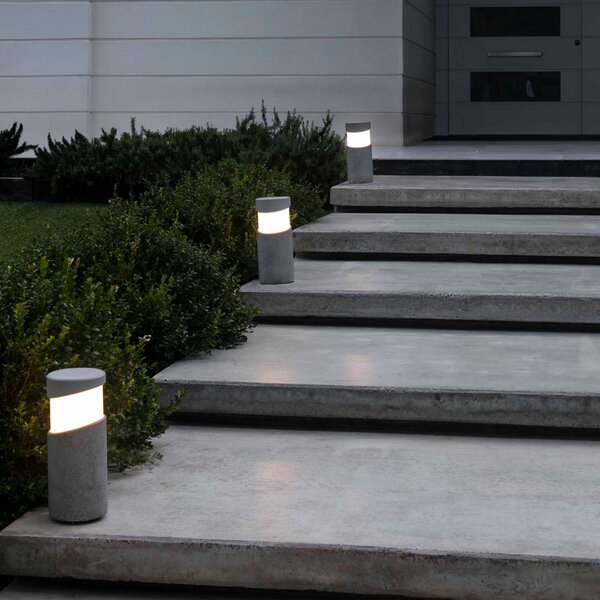 FARO BARCELONA Lampă cu postament Block din beton, reglabil, Gri, Beton, Modern